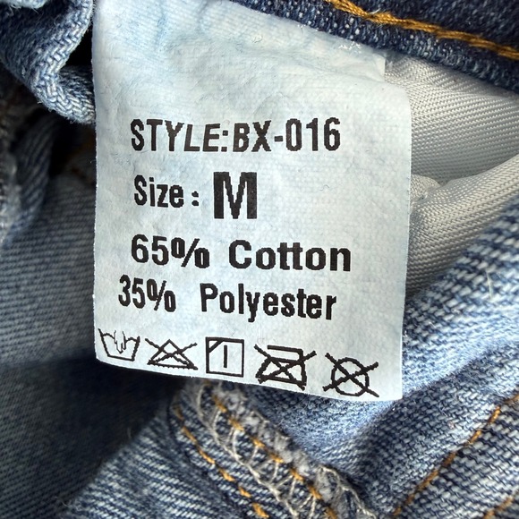 Dark Blue Distressed Denim Women’s Overalls - Picture 2 of 14